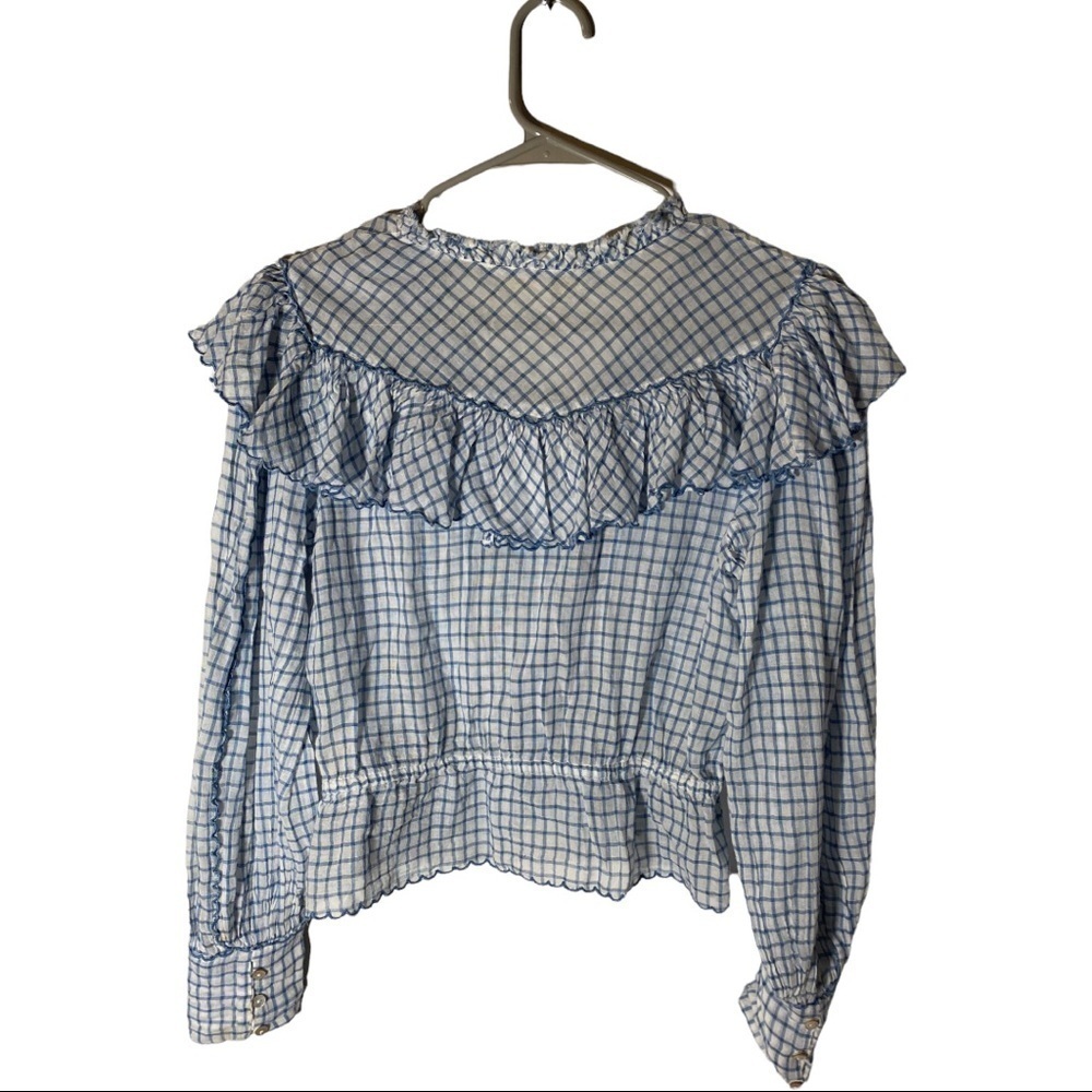 LoveShack Fancy Sussane top Caspian blue - Picture 4 of 11
